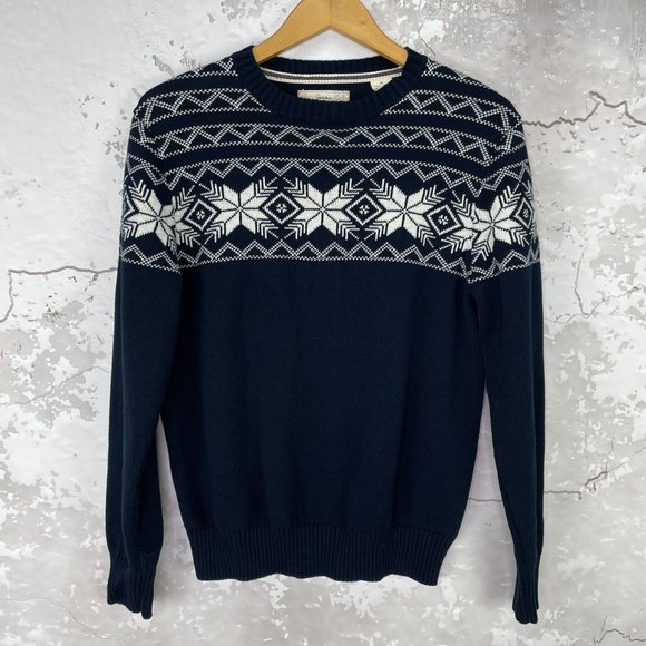 Weatherproof Vintage Men's Navy Fair Isle Sweater Medium NWT - Picture 6 of 6